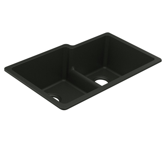 Moen LowDivide 33" L x 20.5" WDouble Basin Undermount Kitchen Sink